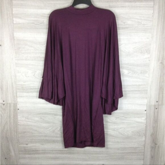 Go Couture purple Split Flutter Sleeve Dress size XL - Picture 2 of 6